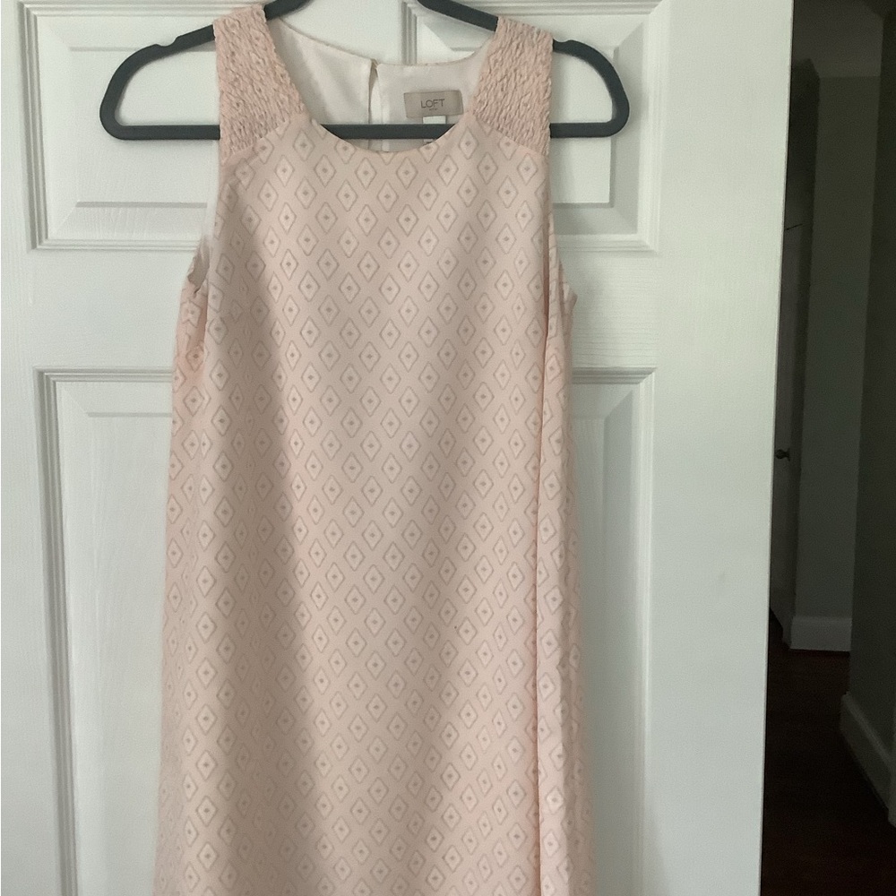 LOFT Pale Pink Sheath Mini Dress XS